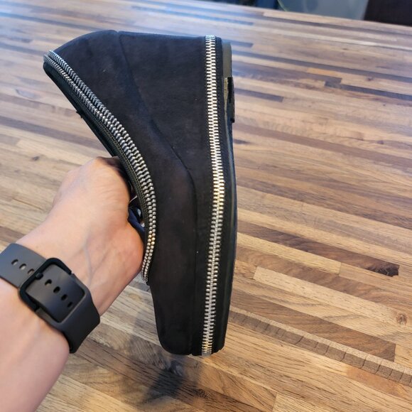 Michael Kors Sherry Pump Women's Black Suede Zipper Wedge Euro Size 36 - Picture 7 of 14